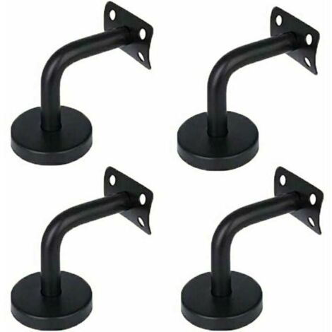 Juego de 4 soportes de acero inoxidable para pasamanos, diseñados para sujetar pasamanos montados en la pared en pasillos, escaleras y lofts interiores. (1/4)