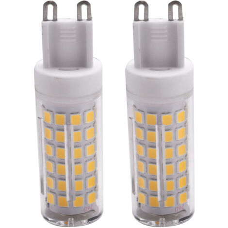 Bombilla LED G9 de 10 W, luz blanca natural, 100 bombillas de cerámica, ángulo amplio, sin parpadeo. (1/4)