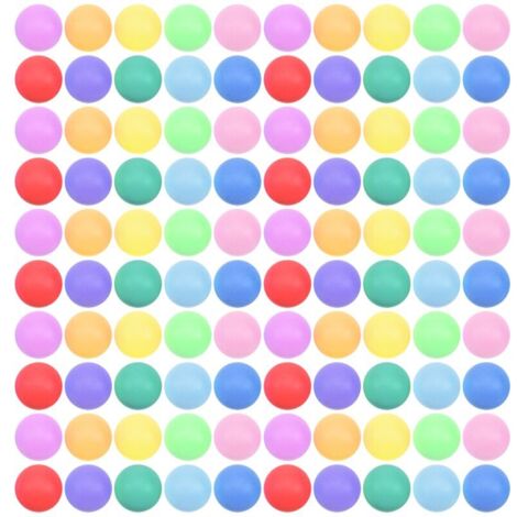 150 pelotas de ping-pong multicolores de 40 mm para entretenimiento, juegos y eventos. (1/4)