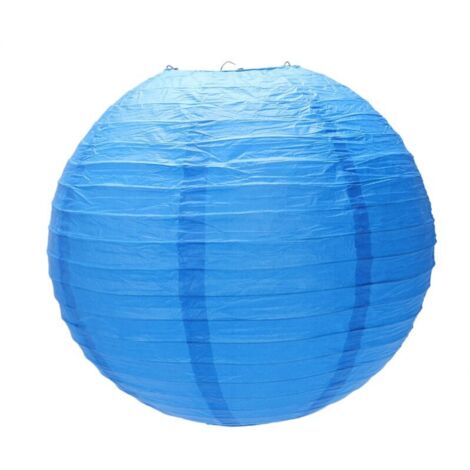 Pantalla de lámpara de papel japonesa para farolillo de boda, 40 cm, azul marino