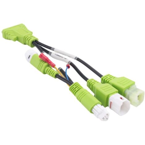 Cable adaptador para escáner de diagnóstico OBD2 para motocicletas, compatible con conectores de 3 y 4 pines. (1/4)