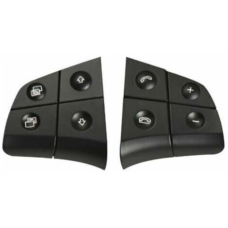 Botones de control del volante de repuesto para Mercedes Benz Clase W164, W245, W251, ML, GL y BR - Negro - 4 llaves (1/4)