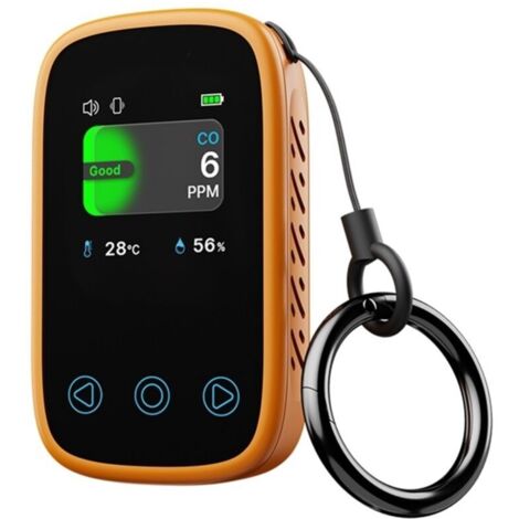 Detector de monóxido de carbono portátil recargable con alarma CO para tiendas de campaña y pantalla a color HD (1/4)