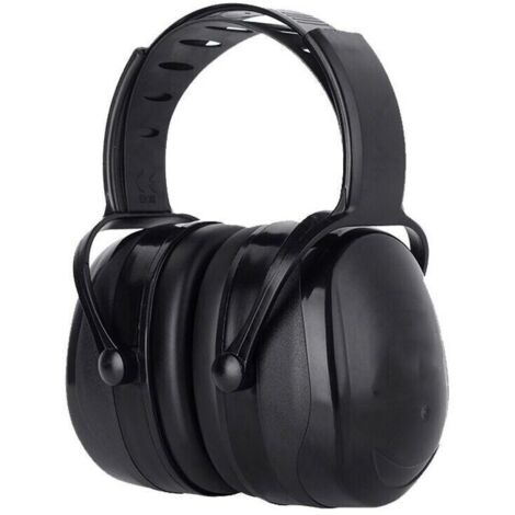 Auriculares con cancelación de ruido ajustables y cómodos para adultos con atenuación de 38 dB SNR, ideales para entornos ruidosos o estresantes - Negro (1/4)