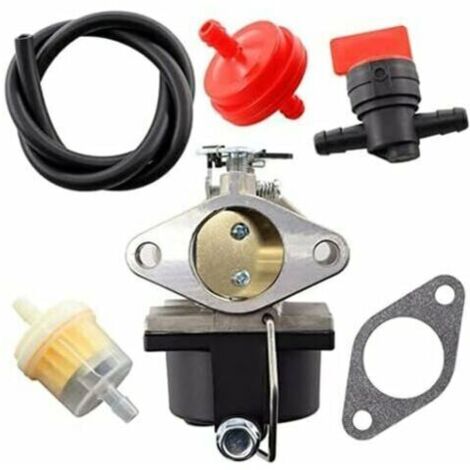 Carburador, filtro de combustible y línea de combustible para motor Tecumseh 640065A 640065, apto para los modelos de cortacésped OHV110, OHV115, OHV120, OHV125, OHV130, OHV135, OV358EA. (1/4)