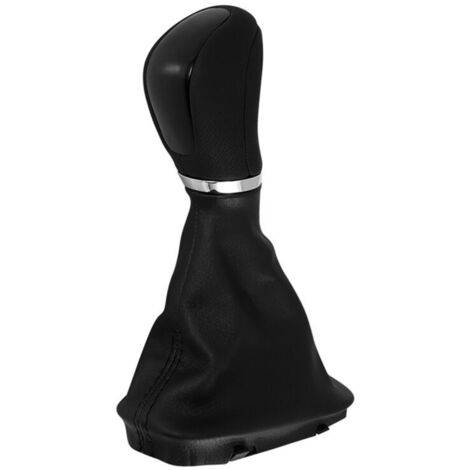 Pomo de palanca de cambios automático negro con funda para Mercedes Clase C W203 W204 (1/4)