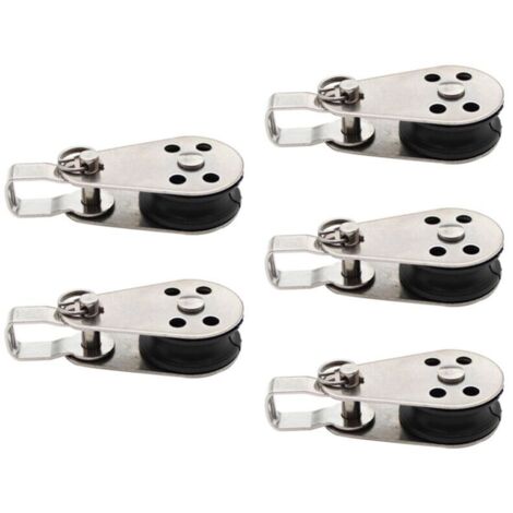 poleas de acero inoxidable y nailon para barcos, ideales para cabos de vela y balancines. (1/4)