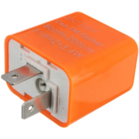 Relé de intermitentes LED ajustable para motocicleta de 12 V compatible con luces indicadoras de velocidad. (1/4)