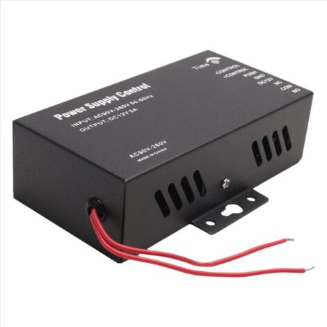 Transformador de red de 12 V 5 A para sistema de control de acceso de puertas 110-240 V CA Negro (1/4)