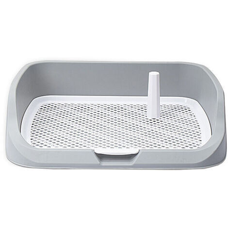 Recogedor de excrementos y bolsas, orinal de entrenamiento para perros, orinal de entrenamiento para cachorros con vallas, orinal portátil para perros y gatos medianos y pequeños, 65x50x6,5 cm (1/2)