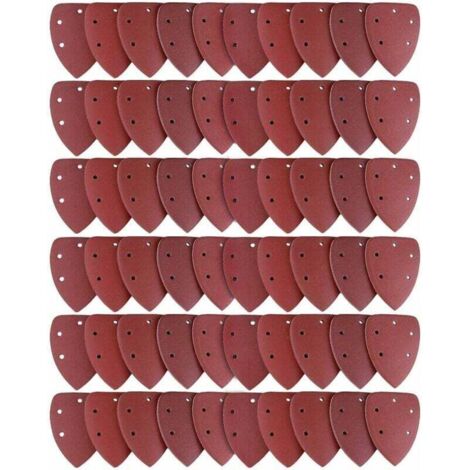 Paquete de 60 hojas abrasivas, granos de papel de lija 40/60/80/100/120/180/240/320/400/800. Ideal para lijadoras multifunción. (1/4)