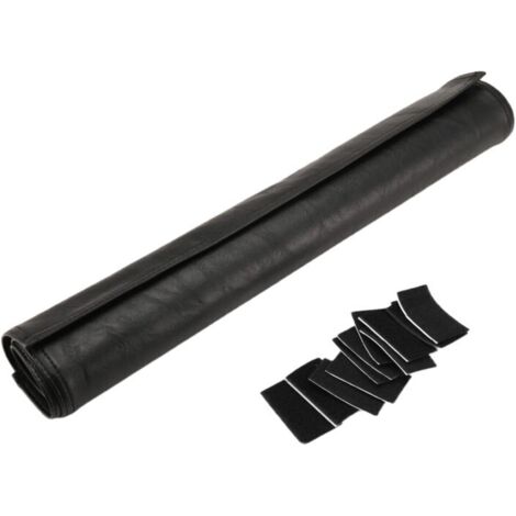 Protector de reposacabezas antideslizante universal de piel sintética negra (1/4)