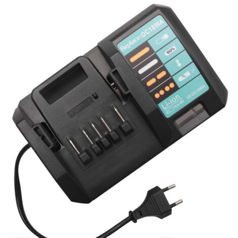 Cargador de 14,4 V y 18 V compatible con Maktec DC18SG DC1851 BL1813G BL1415G BL1815G BL1413G UH522D UM167D UR180D (enchufe europeo) (1/4)