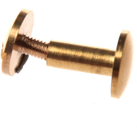 10 remaches de latón macizo para cinturones de cuero, de 10 mm, con cabeza abovedada y vástago roscado. (1/4)