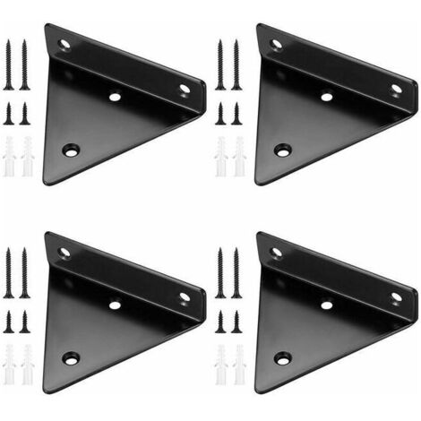soportes flotantes para estantes, soportes triangulares invisibles para estantes de pared, soportes metálicos para estantes de pared. (1/4)