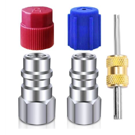 Kit de conversión de R12 a R134a, adaptador de CA, 1/4 de pulgada, sistema de refrigeración automático. (1/4)