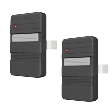 Juego de 2 mandos a distancia para puerta de garaje de 390 MHz, compatibles con interruptores superiores DIP 9 y 12.