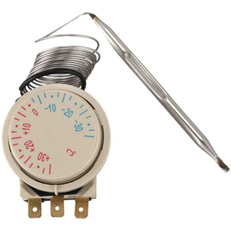 Termostato capilar para congelador y refrigerador, CA 250V 16A CA 380V, rango de -30 a 30 °C (1/4)