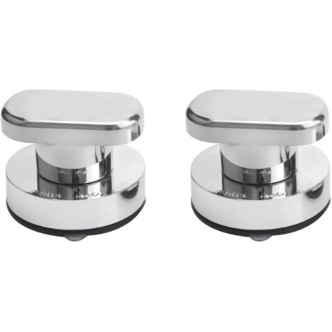 Tirador de puerta con ventosa, 2 piezas, para cajón, armario, refrigerador, vidrio, portátil, plateado. (1/4)