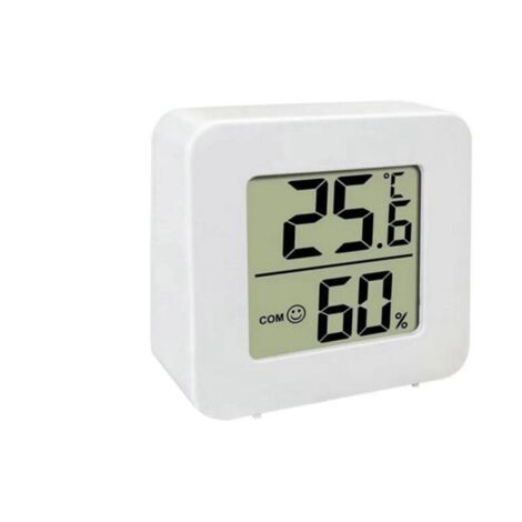 Termómetro higrómetro digital LCD mini para interiores con sensor de temperatura y humedad para el hogar. (1/4)