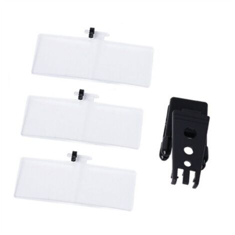 Lupa plegable con clip, aumentos de 1,5X, 2,5X y 3,5X, lentes acrílicas de 85 x 30 mm. (1/4)