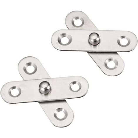 Juego de 8 bisagras giratorias de 360° para puertas, de acero inoxidable, 57 mm x 16 mm.