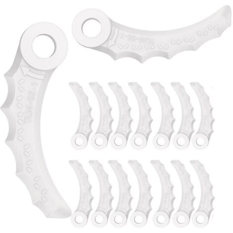 Paquete de 18 cuchillas de plástico de repuesto para cortacésped Makita 198426-9 (1/4)