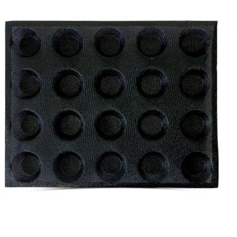 Molde de silicona de 20 cavidades para mini pizzas, hamburguesas y panes - Antiadherente (1/4)