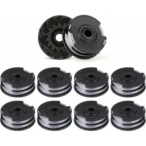 Paquete de 10 carretes de hilo de repuesto para desbrozadoras de doble hilo, longitud 6 m x 1,6 mm, aptos para los modelos Bosch ART 30-36 LI, ART 30, ART 27 y ART 24. (1/4)