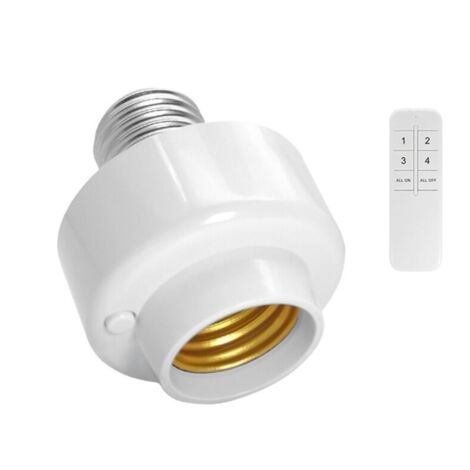 Portalámparas inteligente Wi-Fi para casquillos E26 y E27, control remoto inalámbrico, aplicación, temporizador, compatible con sistemas domésticos, funciones de voz. (1/4)