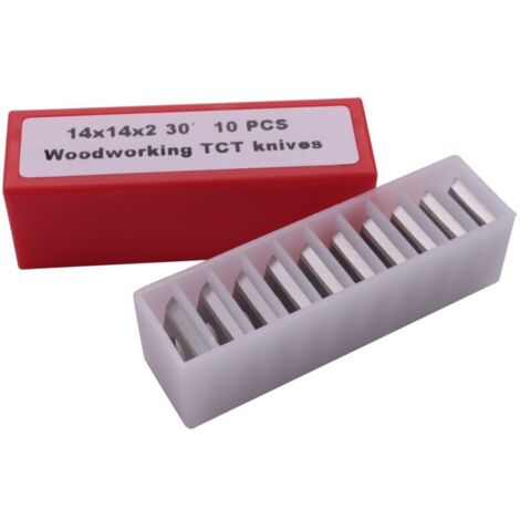 10 cuchillas de repuesto de carburo, ángulo de 30 grados, para fresado de madera, 14x14x2 mm