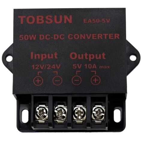 Convertidor de 24 V a 12 V CC a 5 V 10 A 50 W para pantallas LED publicitarias de automóviles (1/4)