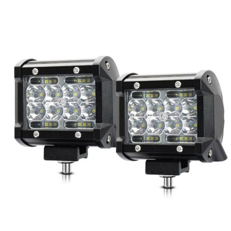Barra de luz LED de 4 pulgadas, 60 W, 6000 lúmenes para camión, barco, camioneta, ATV, UTV y autocaravana (1/4)