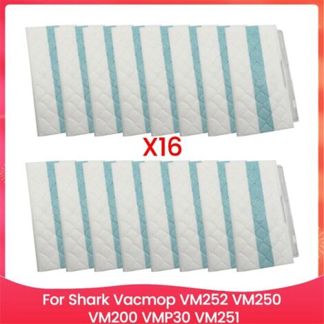 Kit de 16 paños desechables para aspiradoras de mano Vacmop VM252, VM250, VM200, VMP30 y VM251 - Repuestos (1/4)