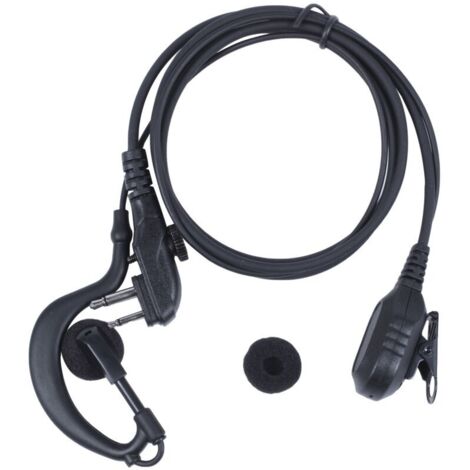 Auriculares con micrófono compatibles con walkie-talkie PTT con conector Kenwood (1/4)