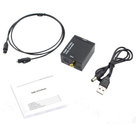 Adaptador de audio coaxial óptico Toslink a estéreo analógico de 3,5 mm (1/4)