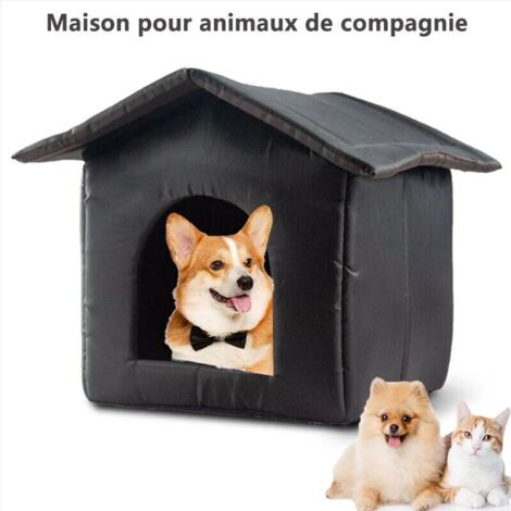 Caseta para gatos de exterior resistente a la intemperie, caseta para perros de interior de lona Oxford, tienda de campaña plegable y resistente a la intemperie para gatos, refugio para gatos callejer (1/4)