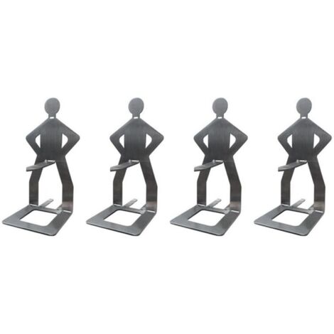 Juego de 4 piezas de parrilla para salchichas, asador portátil para barbacoa, acero inoxidable, 20,5 x 7,5 cm (1/4)