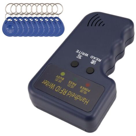 Lector RFID portátil de 125 kHz, copiador de tarjetas reprogramable con capacidad para 10 tarjetas, clonador de identidad.