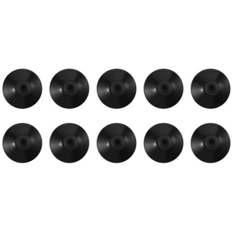 10 ventosas negras de 27 mm para bomba de acuario con clips de montaje. (1/4)