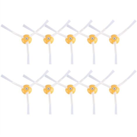 10 cepillos laterales de 3 brazos compatibles con los accesorios para aspiradoras robot de las series 800, 870, 880, 900 y 980. (1/4)