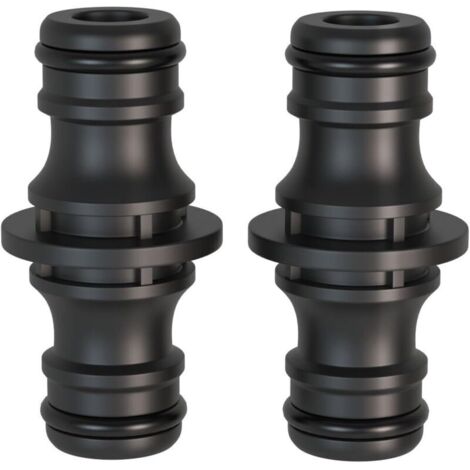 Conector rápido de 2 piezas, doble enchufe de 1/2 pulgada. Pieza de conexión para una conexión segura de la manguera, que permite conectar dos mangueras para extensión. (1/4)
