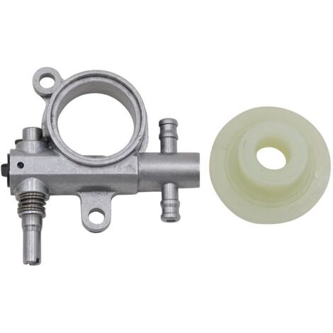 Conjunto de bomba de aceite para motosierra con piñón y engranaje helicoidal. Piezas de repuesto compatibles con motores de 25 cc y 38 cc. (1/4)
