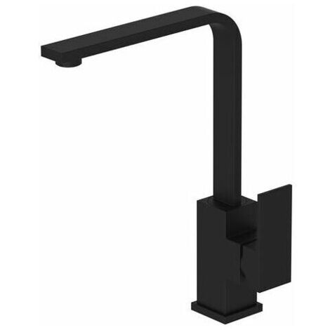 Grifo mezclador de cocina Sirius de latón negro (1/4)