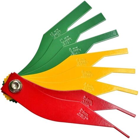 Medidor de espesor de pastillas de freno para frenos de disco y tambor de acero para automóviles. (1/4)