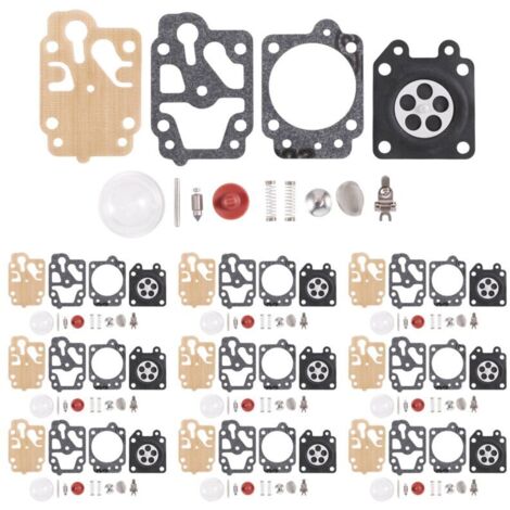 Kit de reparación de carburador de 10 piezas para desbrozadoras y cortasetos modelos 26, 32, 34, 40-5 y 44-5. (1/4)