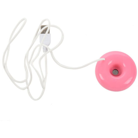Humidificador USB portátil, mini purificador de aire para el hogar y la oficina, color rosa donut. (1/4)