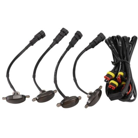 luces LED ahumadas estilo Raptor para parrilla, compatibles con modelos 2009-2018. (1/4)