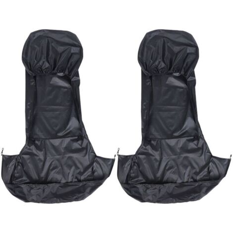 fundas universales impermeables de nailon para asientos de coche y furgoneta, color negro. (1/4)