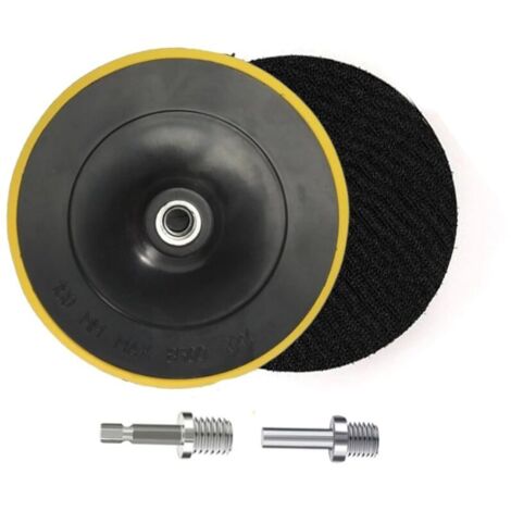 Juego de 2 discos de lijado abrasivos con agarre para lijado y pulido con herramientas rotativas - 180 mm, M16 (1/4)